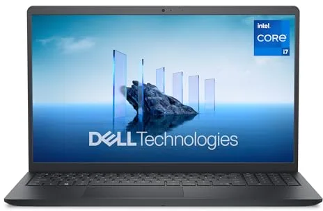 DELL 15 Portátil DC15250 – 15,6" FHD 120Hz, Intel Core i7-1355U, Gráficos Intel UHD, 16GB RAM, 512GB SSD, Webcam HD, Windows 11 Home, Teclado QWERTY Español, Color Negro