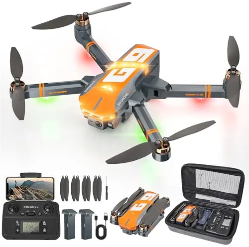 G9 GPS Drones con Cámara 4k Adultos Profesional, RC Dron con Motor sin Escobillas Ajustable Motorizada 90°, 5G FPV Transmisión, 45 Mins de Vuelo, Auto-Retorno, 2 Baterías, Menos de 249g, C0