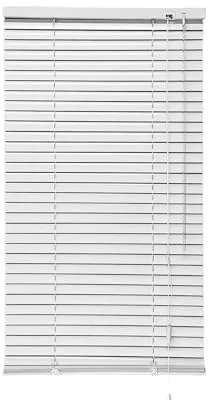 iYueMps Persiana de Aluminio 95 x 160 cm(Ancho x Alto) Persianas Venecianas Aluminio sin Taladrar de Lamas de 25 mm para Casa, Oficina, Baño, Dormitorio, Sala de Estar, Cocina - Blanco