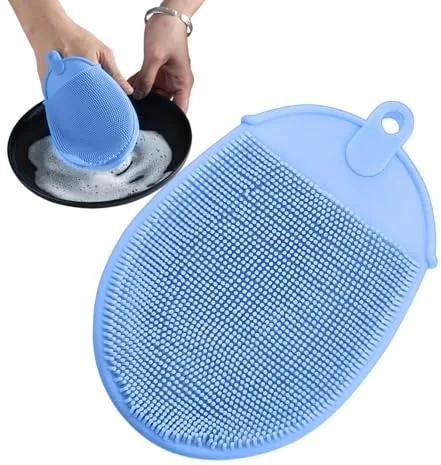 Esponja de cocina de silicona, para limpieza de platos, antiadherente, para la limpieza del hogar, parrillas, ollas, sartenes, bandejas de horno