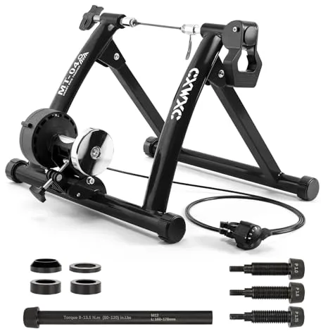 CXWXC Rodillo de Entrenamiento Plegable de Acero para Bicicleta con Cierre rápido, Base de Rueda Delantera, para Entrenamiento de Bicicleta de 26 a 29 Pulgadas, en casa o en Interiores