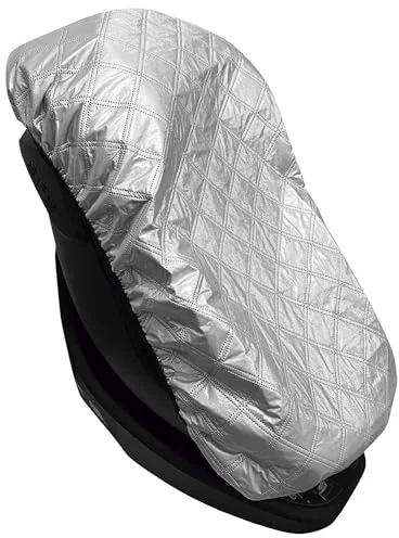 Funda Protectora Solar Universal Para Silla de Coche Infantil Silla Coche Bebé Ajustable Elástica Protector Solar Anti Calor y Anti UV Grupos 0-3 Medidas 90 x 50cm Color Plata