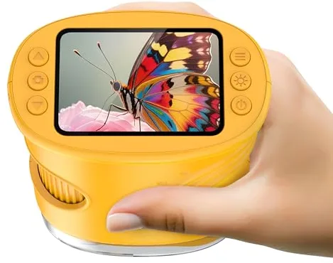 Microscopios 4K para niños, Mini microscopio portátil de Bolsillo 1000X, Juguetes educativos de Ciencia Stem para Regalar a niños de 4 a 6 años y de 8 a 12 años.
