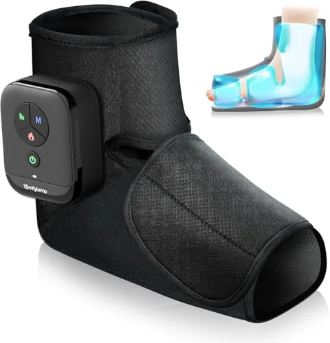 Comfytemp Masajeador de Pies Inalámbrico, Masaje de Compresión, Batería 2500mAh, Calefacción para los Pies, Masaje Personalizable para Tobillos, Talones, Plantas y Empeines, Adecuado para Papá y Mamá