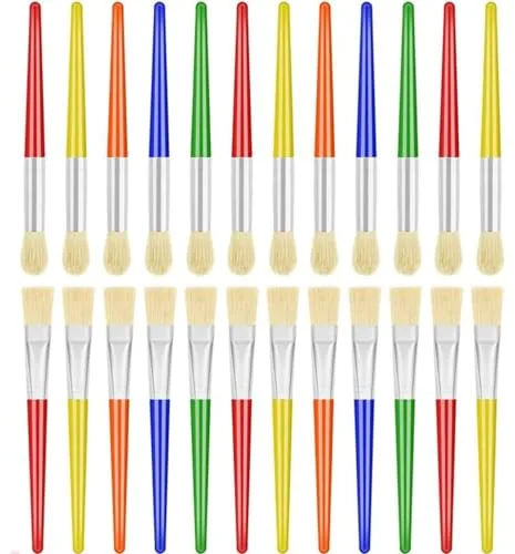 24 Piezas Pinceles para Pintura Acuarela, Kit de Suministros de Arte Profesionales para Artistas, Adultos y Principiantes