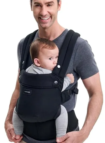 Momcozy Mochila Portabebés Ergonómica, Cómoda y Ligera | para Bebés 3–24 Meses, Fácil de Poner, Soporte Lumbar Mejorado, Manos Libres