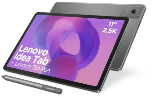Lenovo Idea Tab – Tablet 11" 2.5K (MediaTek Dimensity 6300, 8 GB RAM, 256 GB UFS, 90 Hz, 4 Altavoces, Wi-Fi 5, Bluetooth 5.2, Android 15) Color Gris – Incluye Tab Pen