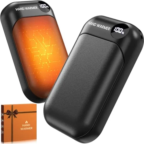 Calentador de Manos Recargable 2 en 1, Calienta Manos Electrico Duración hasta 9 Horas, Calientamanos con 4 Modos 40-55°C, Ideal para Deportes al Aire Libre/Golf/Camping/Regalo