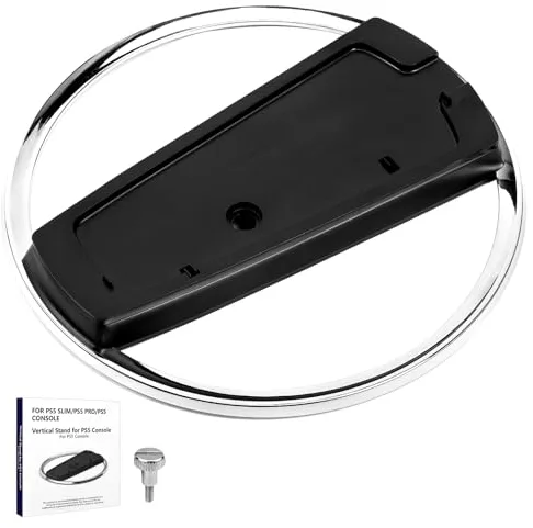 Zorplex Soporte Vertical para Consola PS5/PS5 Pro,aleación de zince&ABS Accesorios de PlayStation 5, Compatible para PS5 (Disco y Edición Digita) l, con Base Antideslizante y Tornillo
