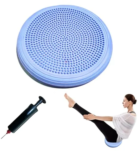 Cojín de Equilibrio,Cojín de Disco,Cojín Propioceptivo,Cojin Equilibrio Disco Vestibular Inflable,diámetro 34 cm,Yoga,Fitness,rehabilitación,coordinación
