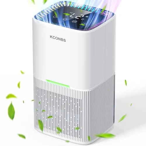 Deshumidificador 1800ML, Deshumidificadores de Humedad Eléctrico, Deshumidificador con Pantalla LED y Luces de 7 Colores, Apagado Automático, Temporizador de 24H, 640 ml/día, para Baños y Dormitorio