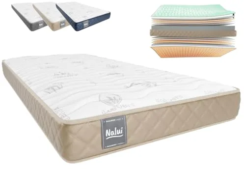 Don Descanso - Colchón 120x200 Viscoelástico Mulhacen DualSense, Altura 15cm. Multicapa con Núcleo GravityFoam, Firmeza Alta, Doble Cara Invierno/Verano, Transpirable. Fabricado en España, Beig