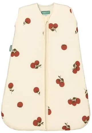 molis&co - Saco Dormir Bebé TOG 1-70 cm (0-6 Meses) - Primavera y Otoño sin Mangas - Saco de Dormir Bebe para Niños Niñas (Unisex) - 100% Algodón (Oeko-Tex) - Tomatoes