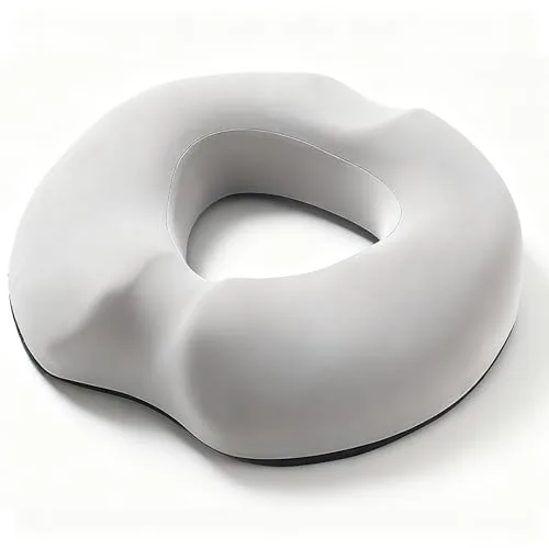 HASA zone Cojín Antiescaras con Espuma Viscoelástica, Cojin Ergonomico Silla Oficina para Coche, Oficina, Silla de Juegos, Cojín Ortopédico para el Coxis, Gris para Hombre