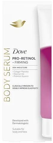 Dove Sérum Corporal Pro-Retinol+Reafirmante para elasticidad y firmeza con péptidos de colágeno, niacinamida y glicerina prebiótica 200 ML