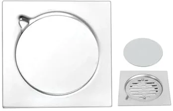 Desagüe De Suelo Desagüe de Suelo 15cm, desagüe Ducha Cuadrado Acero Inoxidable, colador residuos Invisible, recogedor Pelo for baño, Accesorios Cocina