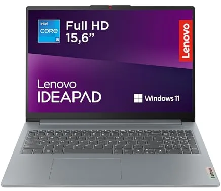 Lenovo IdeaPad Slim 3 Gen 8 – Ordenador Portátil 15.6" FHD (Intel Core i5-13420H, 16 GB RAM, 512 GB SSD, Intel UHD Graphics, Wi-Fi 6, Win 11 Home, Office Trial) Teclado QWERTY Español - Gris Ártico
