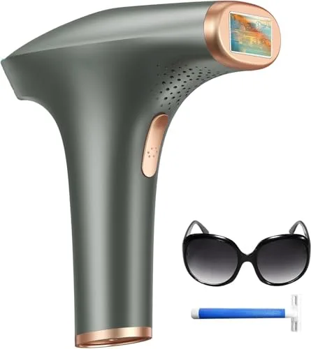 Depiladora Láser IPL Sin Dolor-Depiladora de Luz Pulsada 3 Funciones Avanzadas (HR/SC/RA), Depilacion Laser 9 Niveles de Energía para Mujeres y Hombres, Ideal para Rostro, Bikini y Cuerpo