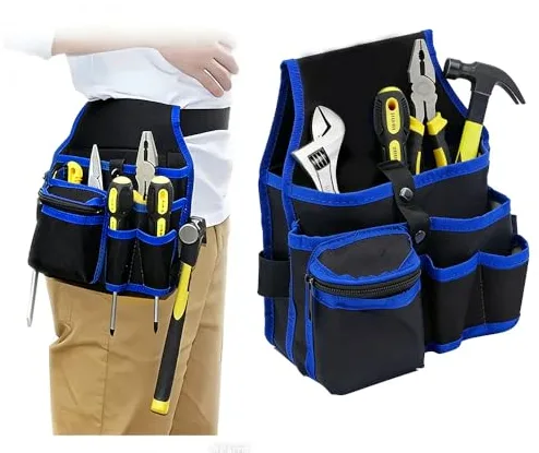 FEIHS 1 Pieza Bolsa para electricista,Bolsa de cinturón,Bolsa de Cinturón de Herramienta,para almacenamiento en talleres, herramientas para trabajar la madera, bolsa para destornilladores, jardín