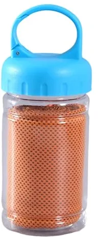 ZYKEJJDDAK Toalla de enfriamiento de 30 x 100 cm, de secado rápido, transpirable, con botella para natación, camping, senderismo, gimnasio, correr, fitness, toalla de refrigeración con funda portátil