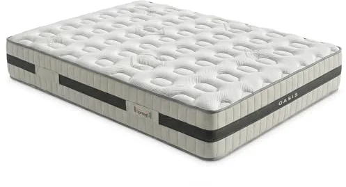 Duérmete Online - Colchón Viscoelástico Oasis | Muelles Ensacados | Confort Óptimo y Excelente Adaptabilidad | Altura 28 cm | Firmeza Intermedia | Antiácaros, Antibacteriano e Hipoalergénico 90 x 190