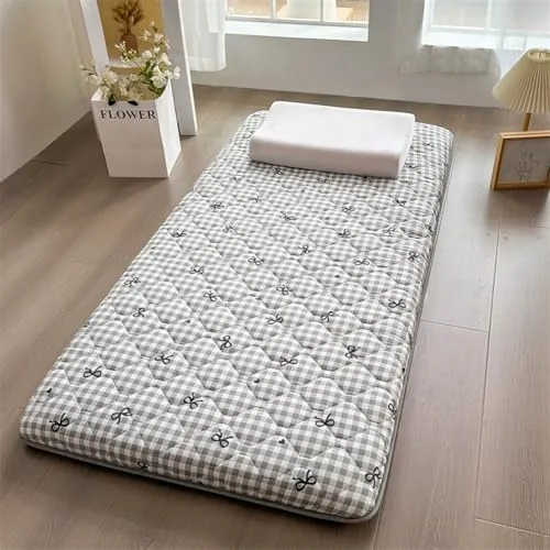 Colchón de suelo enrollable para invitados, cómodo, ahorra espacio, solución de cama portátil