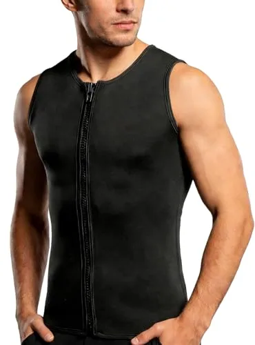 doorslay Traje de neopreno para hombre, sin mangas, chaleco de buceo de 2 mm, chaleco térmico de neopreno para deportes acuáticos, kayak, natación, surf, esnórquel, buceo, con cremallera (XXL)