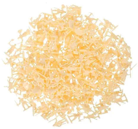 JOINPAYA 200 Figuras Miniatura de Soldados Medievales de Plástico Color Amarillo Claro, Figuras Realistas para Decoración y Juego, Set de 200 Piezas para Mesa de Arena y Colecciones