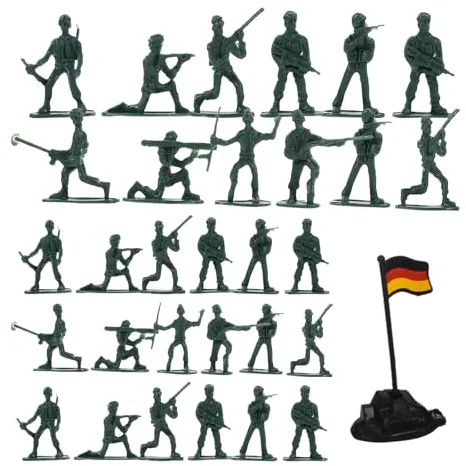 TOYANDONA 100 Figuras Mini Soldados de Plástico Militares en Miniatura, Set de 100 Piezas Color Verde Militar, Modelos para Mesa de Arena y Juego Educativo