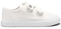Conguitos - Zapatillas de Lona Unisex Barefoot Goflex con Cierre Adherente para Niños y Niñas (Blanco/Talla 26)