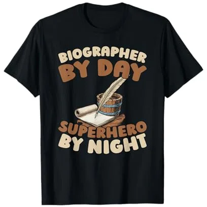 Biógrafo - Personajes Historia Escritura Biógrafo Camiseta
