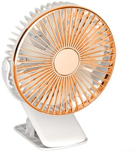 Ventilador USB portátil, ventilador de clip, ventilador USB recargable, ventilador de escritorio portátil, ventilador de escritorio portátil de 3 velocidades ajustable, ventilador giratorio de 360