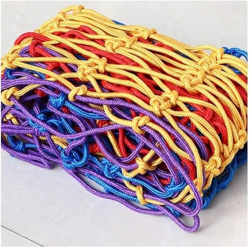 VUIKLCty Malla de Cuerda, Malla de Escalada al Aire Libre, Malla de Carga Colorida, Malla Decorativa Colorida(1 * 1m(3.3 * 3.3ft))