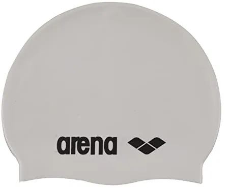 ARENA Unisex Clásico Gorro de Natación de Silicona - Talla Única, WeiÙ
