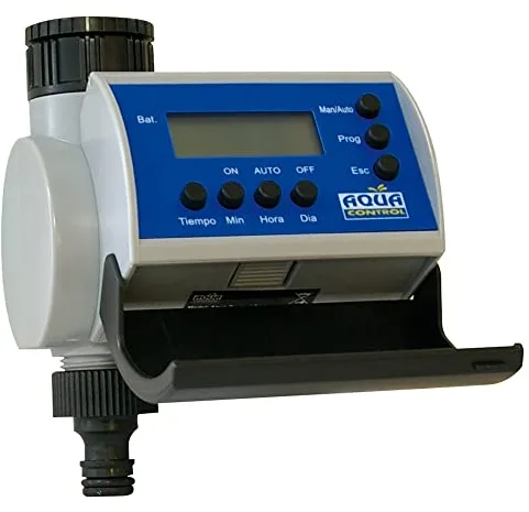 Aqua Control C4100 Programador de Riego para Jardín-con Pantalla LCD-Hasta 8 Arranques por día, gris