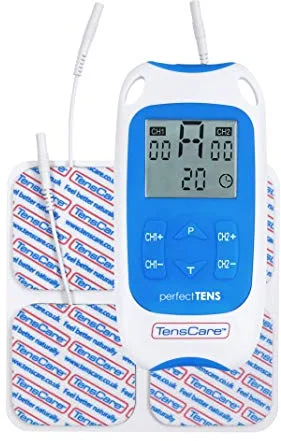 TensCare Perfect Tens – Dispositivo TENS Electroestimulador para Alivio del Dolor, 2 Canales, Programas Efectivos para Dolor de Espalda, Artritis y Lumbalgia