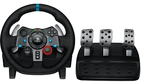 Logitech G G29, Driving Force Volante de Carreras y Pedales, Force Feedback, Aluminio Anodizado, Palancas de Cambio, USB 2.0/Alámbrico, PS4, PS3, Window 10.81, Windows 8, Windows 7, Mac OS - Negro