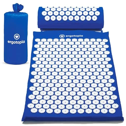 Ergotopia Esterilla de Acupresion, Alfombras Acupresion con Cojín para Masajes, Relajación y Mejorar la Circulación Sanguínea con la Acupresion Espalda, Acupresion Mat para Dolores Cervicales