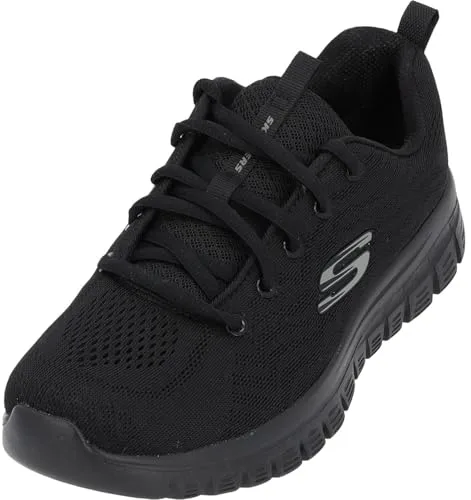 Skechers Graceful Get Connected Regular, Zapatillas Mujer, Black Mesh Trim, 38 EU