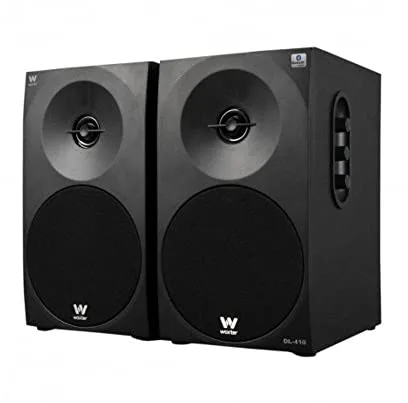 Woxter Dynamic Line 410 BT –Altavoces estéreo 2.0 150W de Potencia,Bluetooth, Madera, Woofer de 4 Pulgadas, 2 Tweeter, 3.5 mm, RCA, Control Volumen, Agudos, Graves, Bookself Speakers, Color Negro