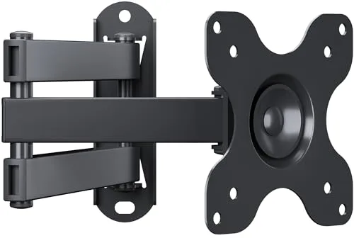 BONTEC Soporte TV Pared para Monitors y Televisores de LCD/LED/Plasma de 13-30 Pulgadas de hasta 15 kg, Soporte Monitor Pared Puede Inclinarse, Girarse, Extenderse y Rotarse, VESA 75x75mm/100x100mm