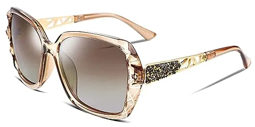 FEISEDY Gafas de Sol Polarizadas Mujer Protección UV400 Moda Clásico Retro Gafas de Sol GrandesTamaño B2289