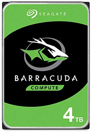 Seagate BarraCuda 4TB, Disco Duro Interno, HDD, 3.5 Pulgadas, SATA 6 GB/s, 5400 RPM, cache de 256 MB para computador de sobremesa y PC, embalagem aberta fácil, Rescue Services (ST4000DMZ04)