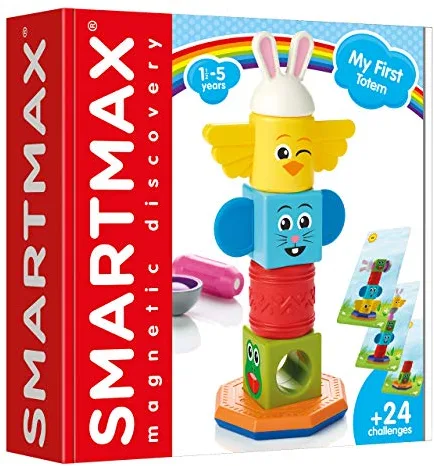 SMARTMAX - My First Totem, Magnetic Discovery Play Set with 24 Challenges, 7 pieces, 1 1/5 - 5 Years