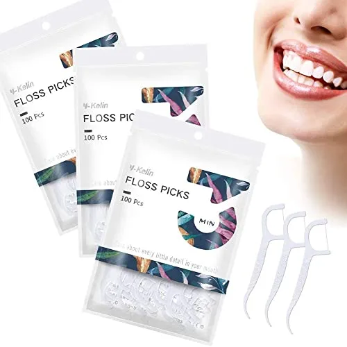 Y-Kelin Dental Floss-300 Palillos De Dientes Con Hilo Dental Para Limpieza De Dientes,Floss,Para Limpieza De Dientes