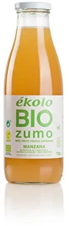 ÉKOLO Zumo de Manzana Ecológico, 100% Exprimido, 6 Botellas x 750 ml, 4500 ml