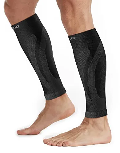CAMBIVO Medias Compresivas 2 Pares, Calcetines Compresion Mujer Hombre, Mangas de Compresión para Deporte, Running, Ciclismo, Trabajo, Vuelo