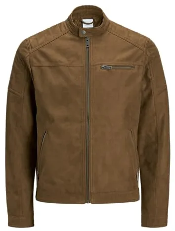 JACK & JONES Faux Suede Jacket Faux Suede Jacket Cognac XL Cognac XL