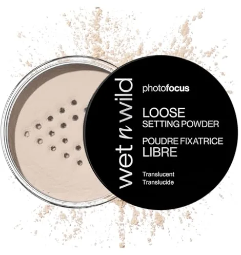 Wet n Wild Photo Focus Loose Setting Powder, Polvo Traslucido Sellador Matificante, Absorbe el Sebo en Exceso, Disimula Imperfecciones y Fija el Maquillaje, 20g
