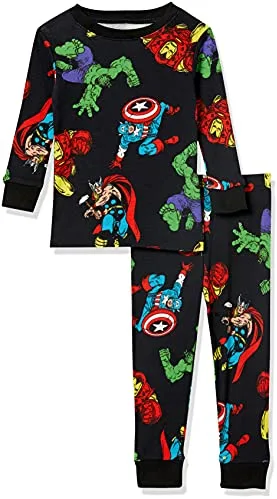 Amazon Essentials Marvel Conjuntos de pijamas ajustados, 2 Piezas Niño, Marvel Avengers - Baby And Kids, 9 años
